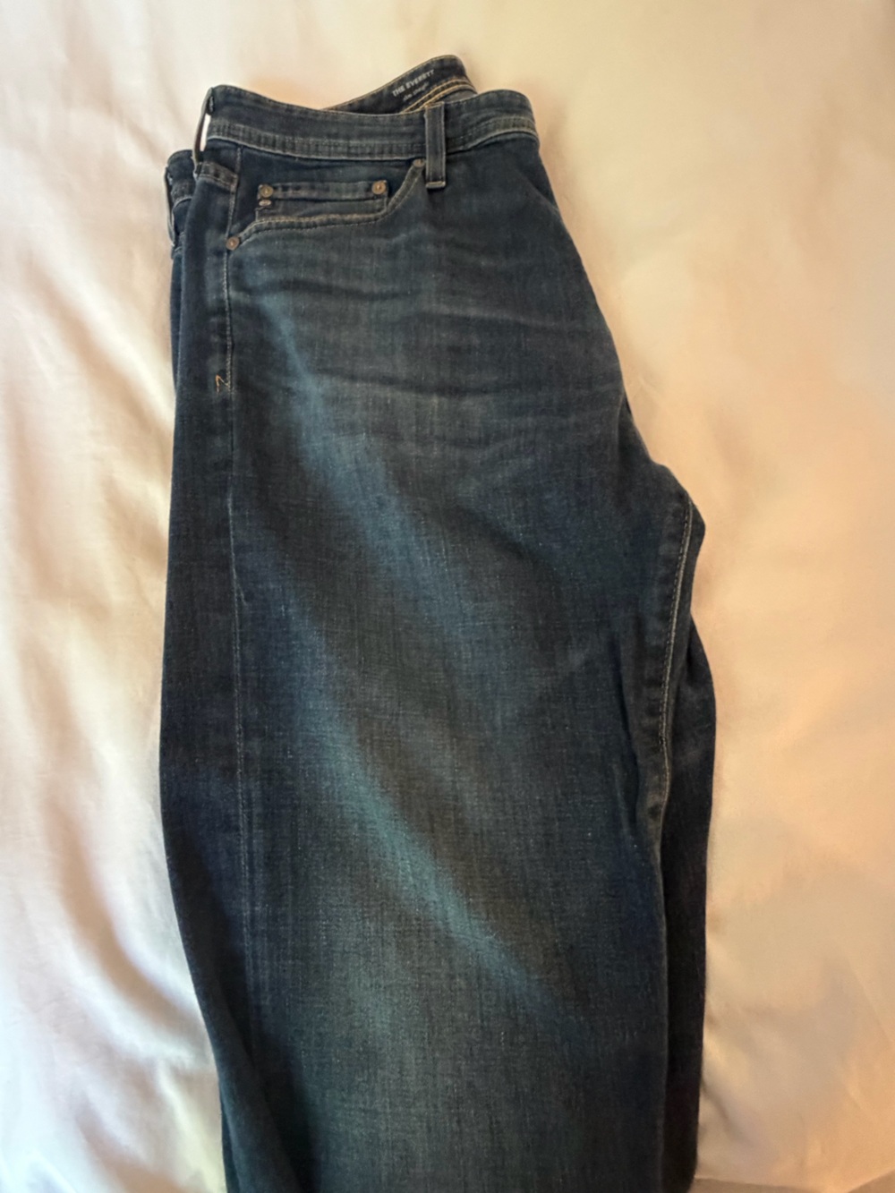 AG Adriano Goldschmied The Everett Slim Straight Jeans Men 34x29 Dark Wash
